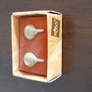 Golf Ball and Tee Executive Suite Pewter Cufflinks